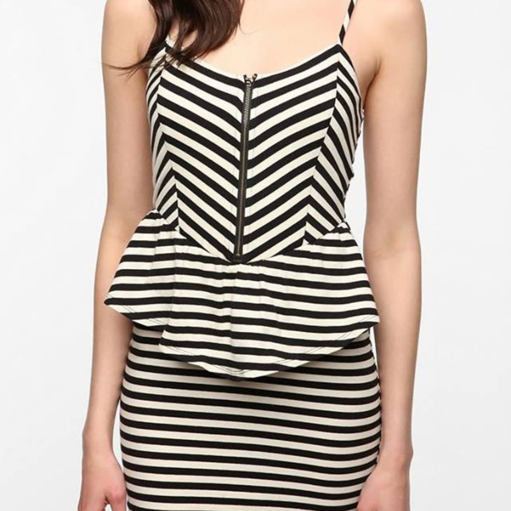 Urban Outfitters Striped Peplum Dress